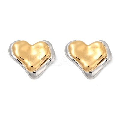304 Stainless Steel Stud Earrings EJEW-U045-04A-GP-1