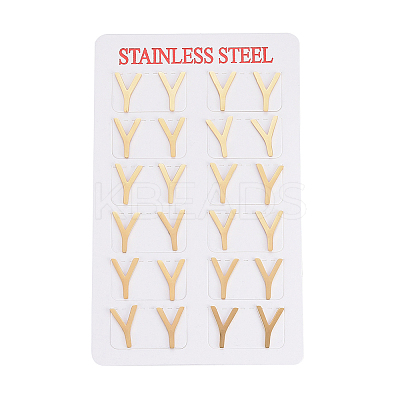 (Jewelry Parties Factory Sale)304 Stainless Steel Stud Earrings EJEW-E241-07Y-1