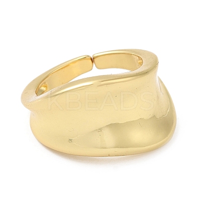 Rack Plating Brass Twist Open Cuff Rings RJEW-E290-04G-1