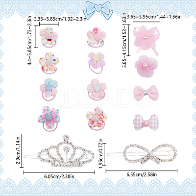 2Pcs 2 Styles Alloy Hair Barrettes PHAR-DR0001-01-1