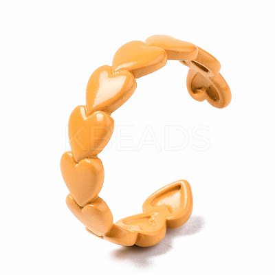 Spray Painted Brass Cuff Rings RJEW-S044-143-1