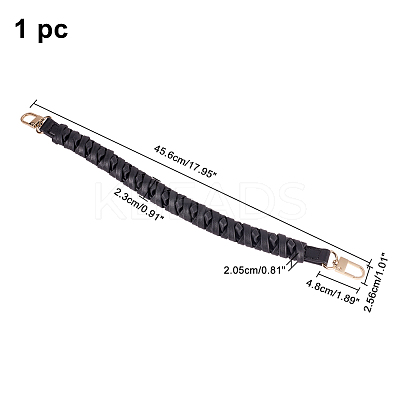 Imitation leather Braided Leather Handbag Handles FIND-WH0052-06-1