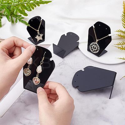 Acrylic Necklace and Earring Displays LS-ODIS-WH0007-12-1