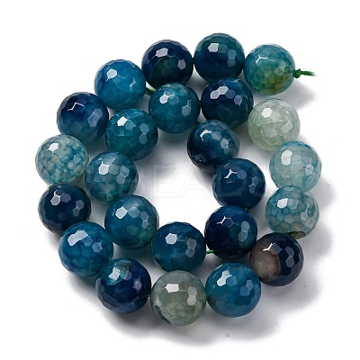 Natural Dragon Veins Agate(Dyed & Heated) Beads Strands G-K390-A07-01-1