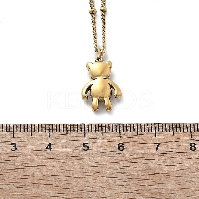Ion Plating(IP) 304 Stainless Steel Pendant Necklace NJEW-K255-22G-1