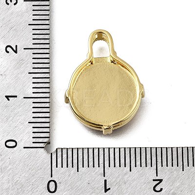 Brass Micro Pave Cubic Zirconia Pendants KK-S523-16G-A-1
