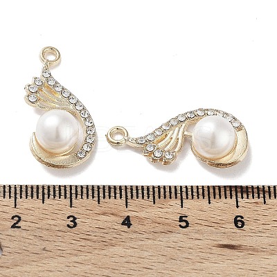 ABS Imitation Pearl Bead Pendants FIND-C042-02G-1