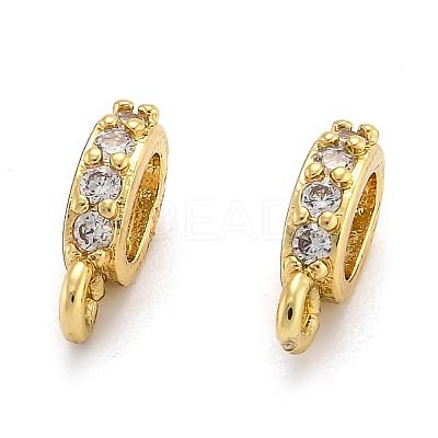 Brass Micro Pave Cubic Zirconia Tube Bails ZIRC-H119-11G-1