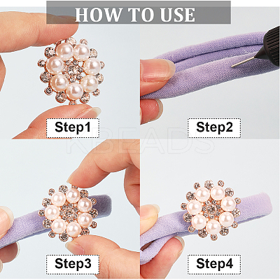 10Pcs Flower Sew on Rhinestone FIND-GF0004-93KCG-1