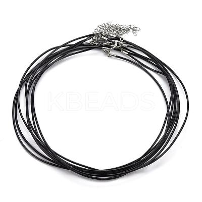 Round Leather Cord Necklaces Making MAK-I005-2mm-1