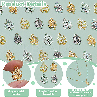 140Pcs 4 Styles Alloy Pendants FIND-PH0024-93-1