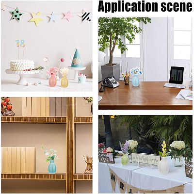 6Pcs 6 Colors Mini Ceramic Floral Vases for Home Decor BOTT-NB0001-04-1