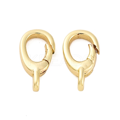 Brass Spring Gate Rings KK-J301-14G-01-1