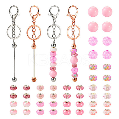 Valentine's Day DIY Beadable Keychain Making Kit DIY-TA0006-66-1