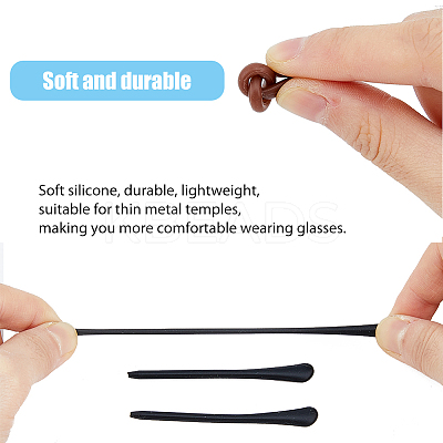 10 Pairs 5 Colors Silicone Eyeglasses Ear Grip FIND-HY0003-29-1