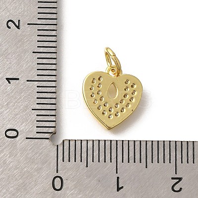Brass Micro Pave Clear Cubic Zirconia Pendants KK-M297-17G-1