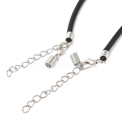 Black Rubber Necklace Cord Making RCOR-D002-B-1
