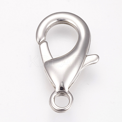 Tarnish Resistant 304 Stainless Steel Lobster Claw Clasps STAS-I082-14P-01-1