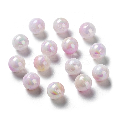 Two Tone Opaque Acrylic Beads SACR-P024-01B-W12-1