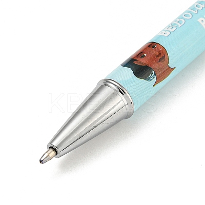 Word Be Bold Be Brave Printed Plastic Ball-Point Pen LS-AJEW-C038-01C-1