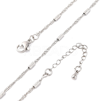 Brass Singapore Chains Necklaces for Women NJEW-D302-04P-1