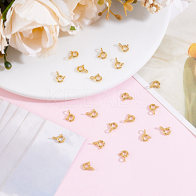 20Pcs Brass Spring Ring Clasps KK-BBC0025-77-1
