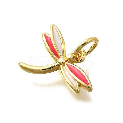 Brass with Enamel Pendants KK-D295-23G-1