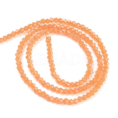 Baking Paint Transparent Glass Beads Strands DGLA-F029-J2mm-03-1
