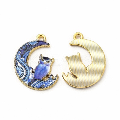Alloy Printed Pendants PALLOY-D581-04-1