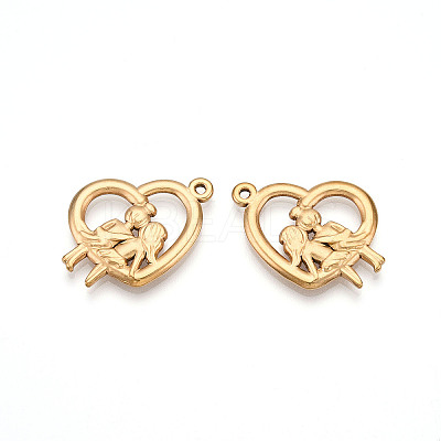 304 Stainless Steel Pendants STAS-N109-20G-1