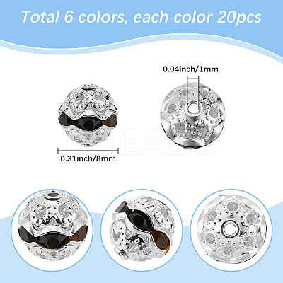 Alloy Rhinestone Beads RB-SC0001-17A-1