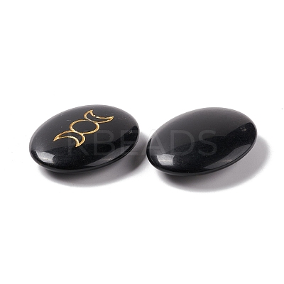 Natural Obsidian Healing Massage Palm Stones G-E579-03D-1