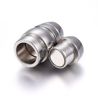 Tarnish Resistant 304 Stainless Steel Magnetic Clasps with Glue-in Ends LS-STAS-E440-57P-1