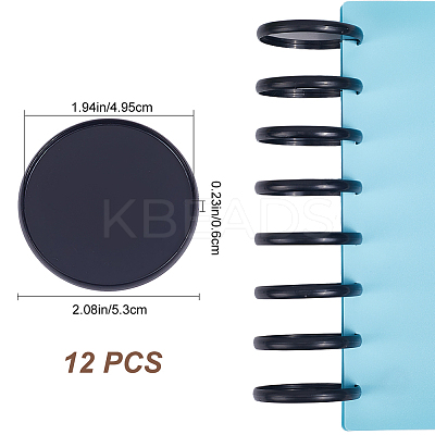 12Pcs Plastic Loose Leaf Ring Round Binder Discs DIY-CP0010-97A-1