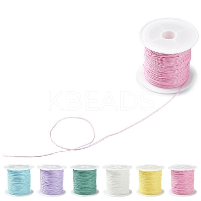 6 Rolls 6 Colors Nylon Chinese Knot Cord NWIR-YW0001-10-1