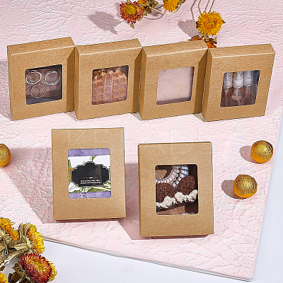 Rectangle Foldable Creative Cardboard Box CON-WH0086-16B-1