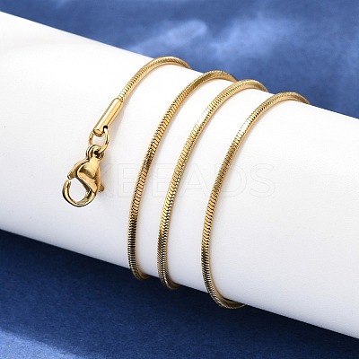 304 Stainless Steel Snake Chain Necklace Making STAS-P045-18G-1