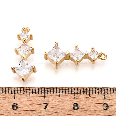 Brass Micro Pave Cubic Zirconia Pendants X1-KK-N261-118A-G-1