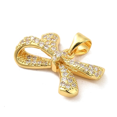 Brass Micro Pave Clear Cubic Zirconia Pendants FIND-Z041-06G-1