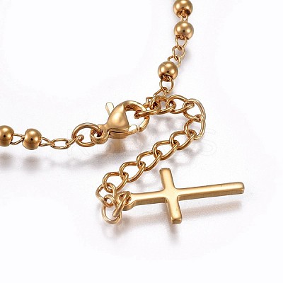 201 Stainless Steel Charm Bracelets X-BJEW-P258-15G-1