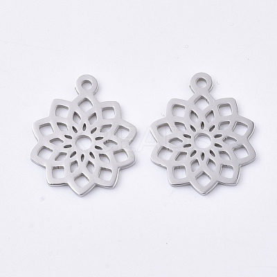 Tarnish Resistant 201 Stainless Steel Pendants STAS-T045-38P-1