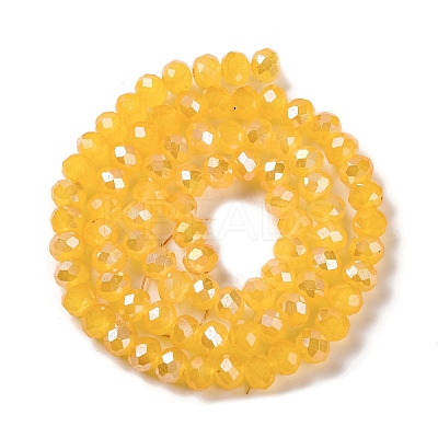 Baking Electroplate Glass Beads Strands DGLA-A039-J8mm-B13-1
