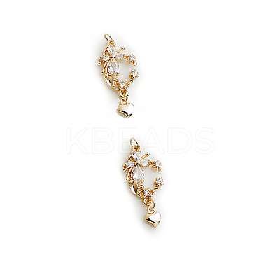 Brass Micro Pave Cubic Zirconia Pendants PW-WG9806C-01-1
