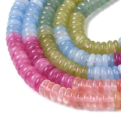 Cherry Quartz Glass & Dyed Natural White Jade & Green Aventurine Beads Strands X-G-H333-02C-1