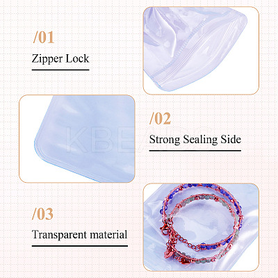 40Pcs 8 Styles Transparent PVC Anti Oxidation Resealable Bags AJEW-TA0002-40B-1