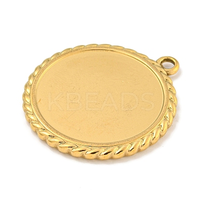Ion Plating(IP) 304 Stainless Steel Pendants Cabochon Settings STAS-A099-04G-1