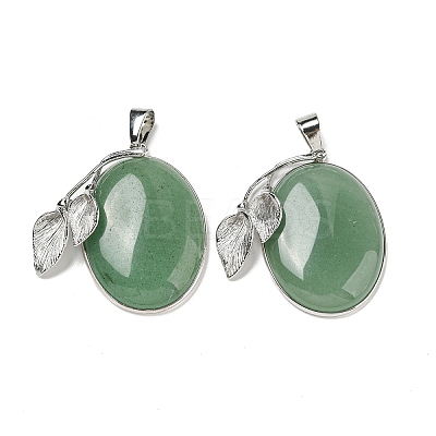 Natural Green Aventurine Pendants G-Z050-05C-1
