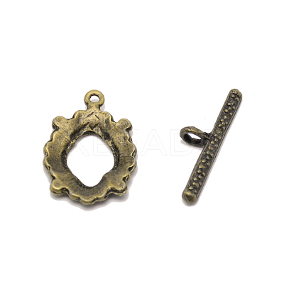 Zinc Alloy Toggle Clasps PALLOY-WH0085-93-1