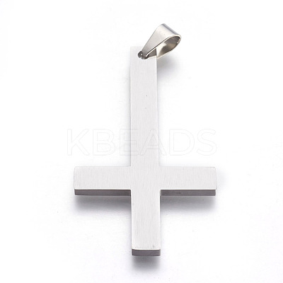 Tarnish Resistant 304 Stainless Steel Saint Peter's Cross Big Pendants STAS-L218-04P-1