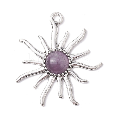 Natural Mixed Gemstone Big Pendants PALLOY-JF02511-1